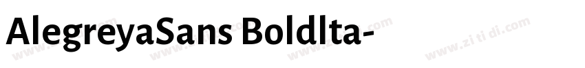 AlegreyaSans Boldlta字体转换